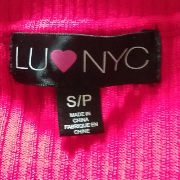 Lu❤️NYC sexy red tie up sweater dress size small - Picture 3 of 3